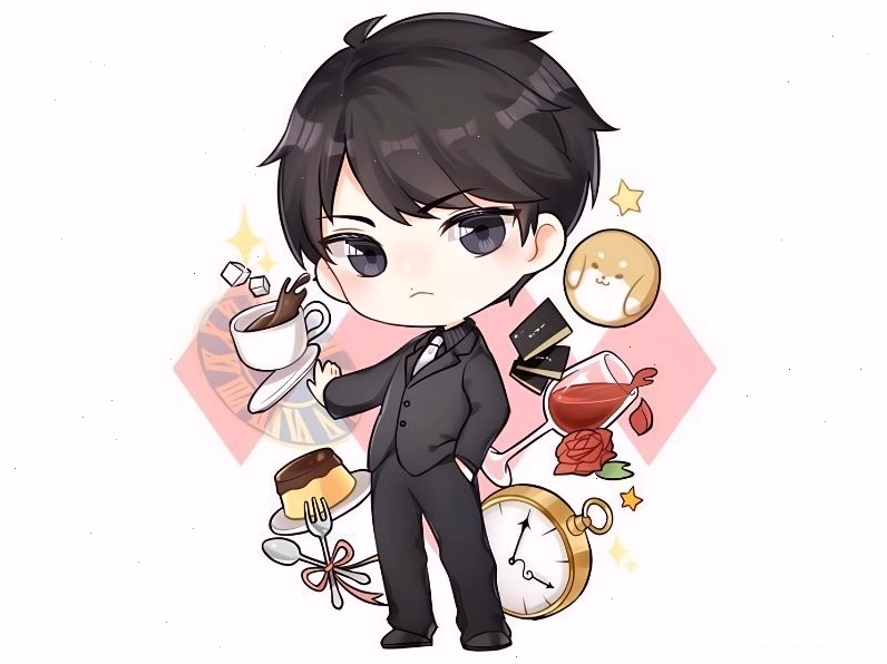 Hình vẽ tóc nam chibi với phong cách ngầu
