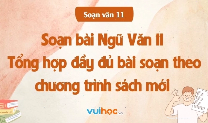 Học sinh đang thực hành soạn bài tập làm văn lớp 11 theo sách mới