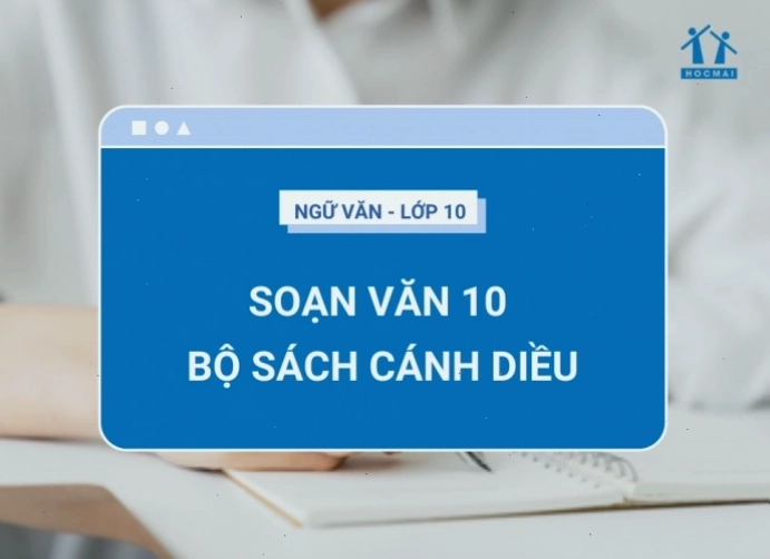 Học sinh đang thực hành soạn bài văn theo sách Cánh Diều lớp 10