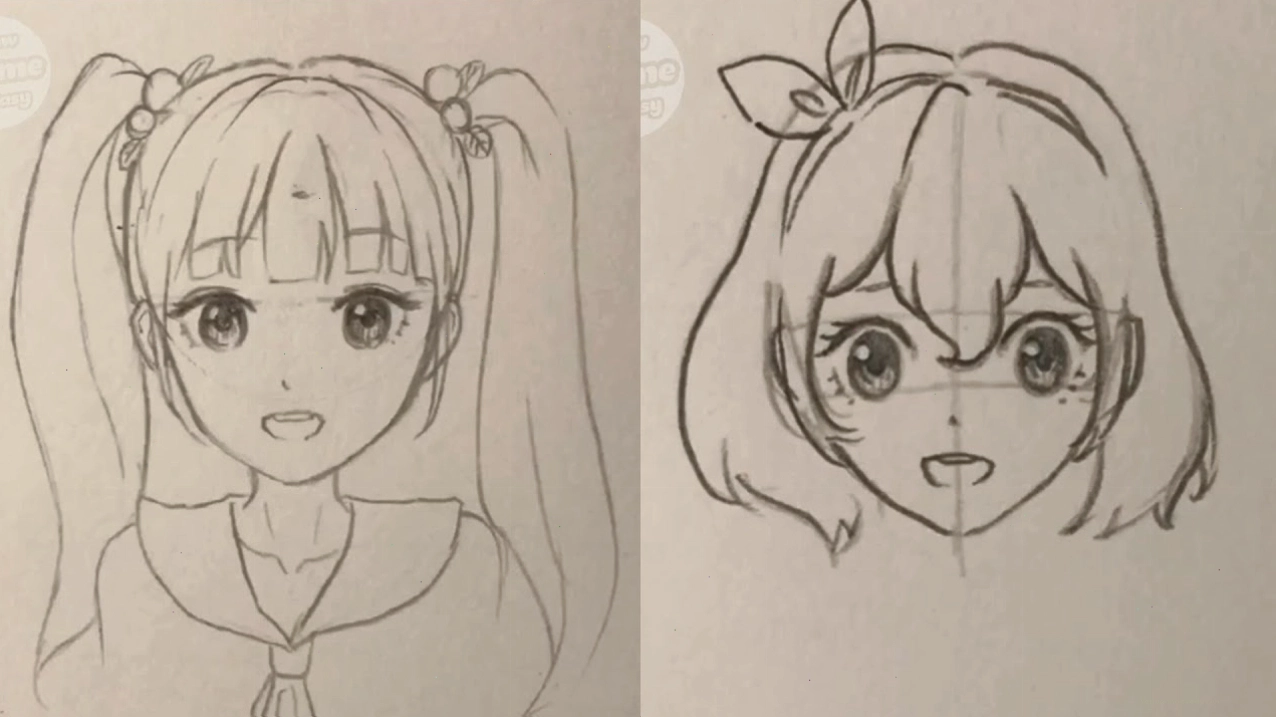 Hướng dẫn cách vẽ tóc anime nữ dễ thương đơn giản
