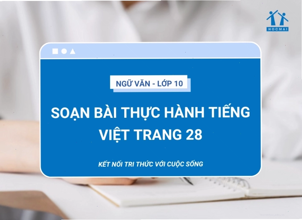 Hướng dẫn giải bài tập thực hành tiếng Việt trang 28 lớp 10