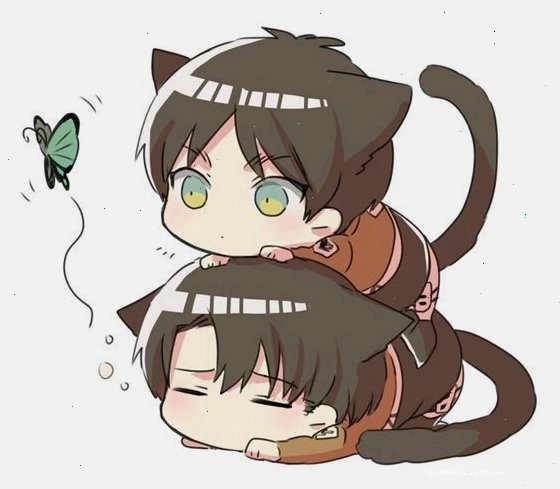 Levi Chibi trong phong cách dễ thương
