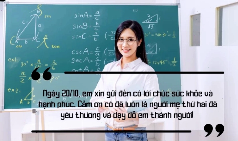 Lời chúc 20/10 hay dành cho cô giáo