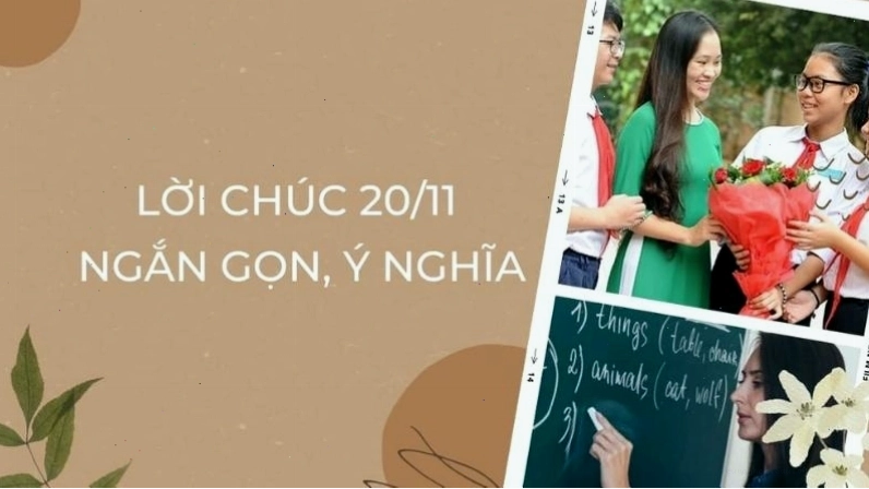 Lời chúc 20/11 bằng tiếng Anh gửi tặng thầy cô