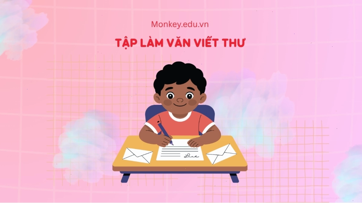 Minh họa bài tập làm văn viết thư cho học sinh lớp 4