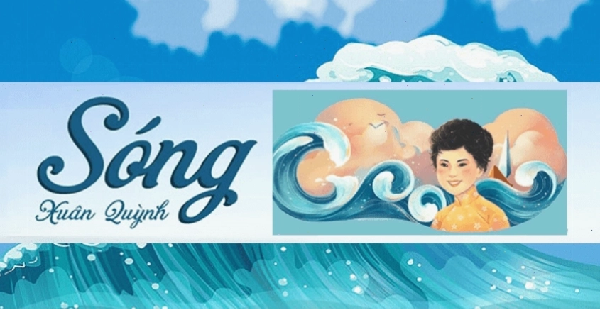 Minh họa bài thơ Sóng của Xuân Quỳnh