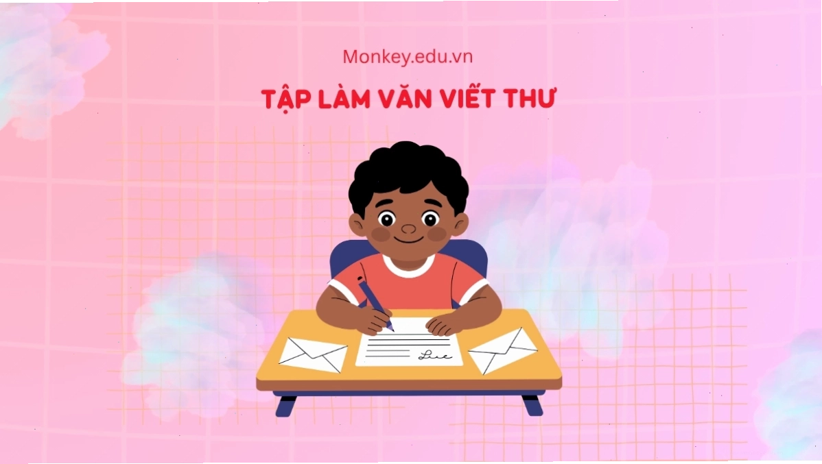 Minh họa bài văn mẫu viết thư lớp 4