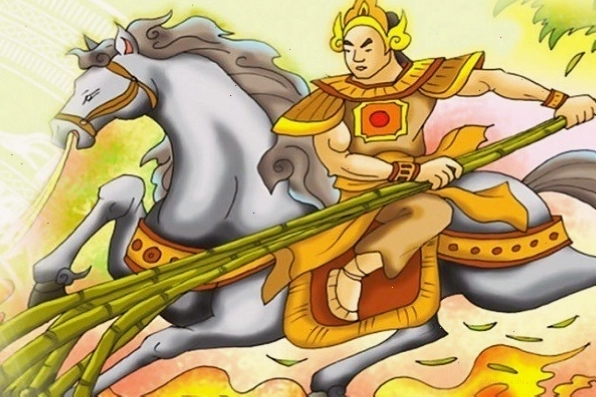 Minh họa hình tượng Thánh Gióng trong truyền thuyết