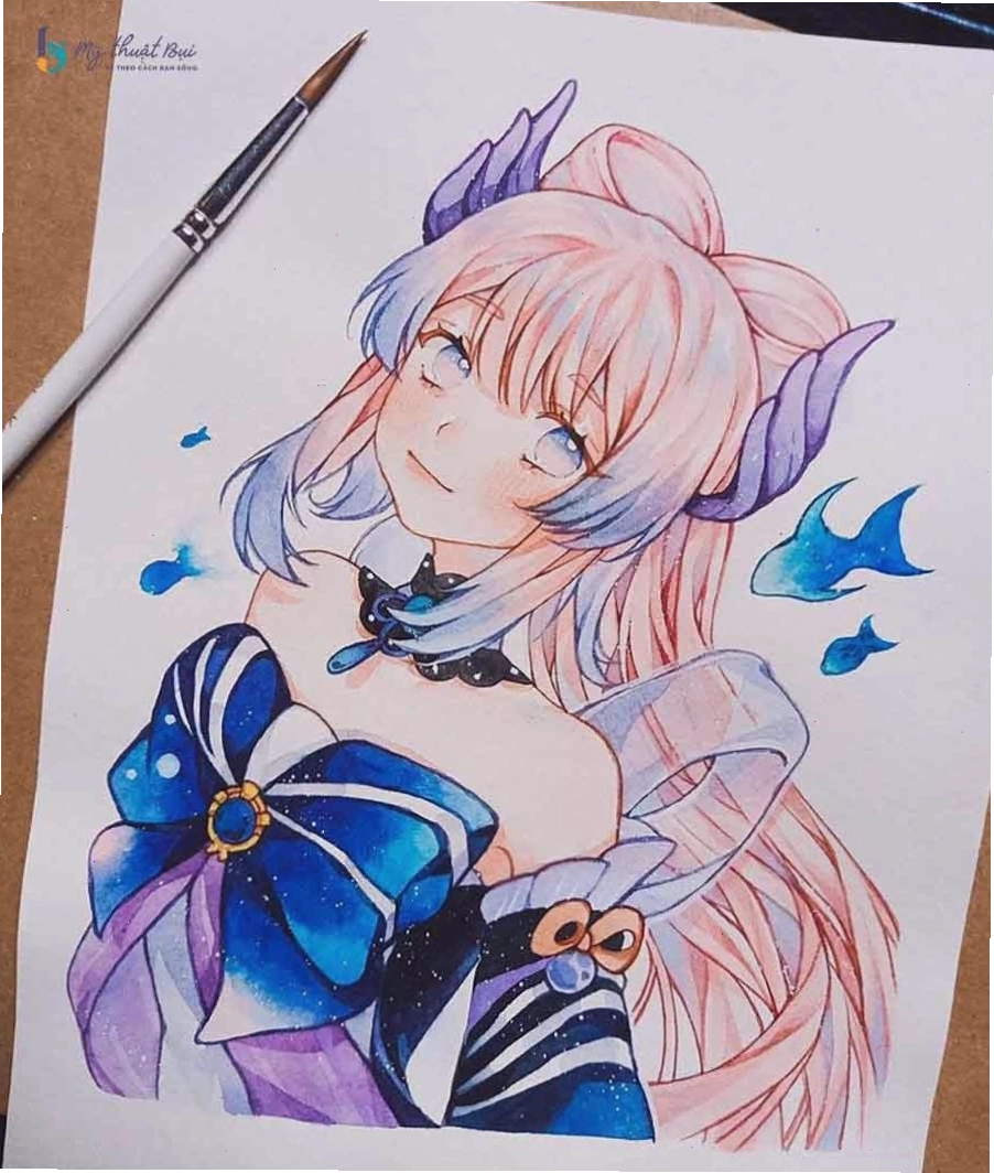 Minh họa một bức tranh vẽ anime với phong cách đa dạng