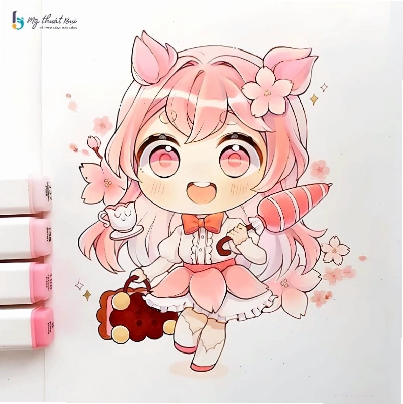 Minh họa nhân vật chibi nam trong các thiết kế sáng tạo