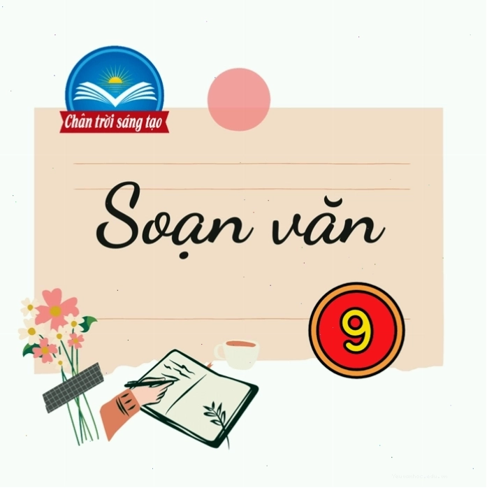 Minh họa trang bìa sách soạn văn lớp 9 Chân trời sáng tạo