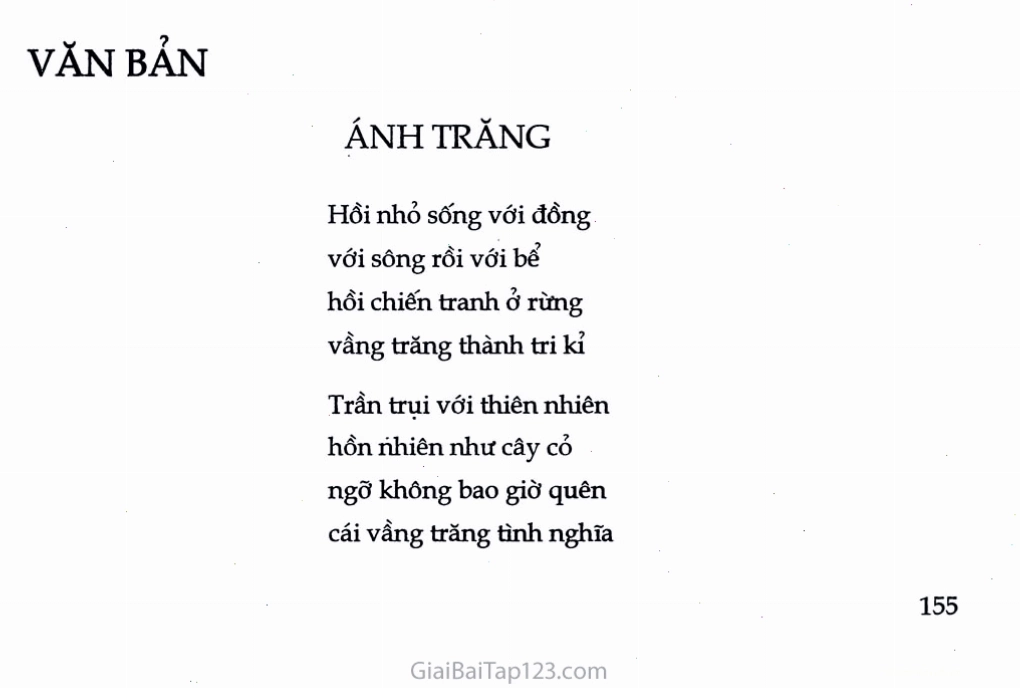 Minh họa vầng trăng và cảnh vật trong đêm, gợi nhắc về quá khứ