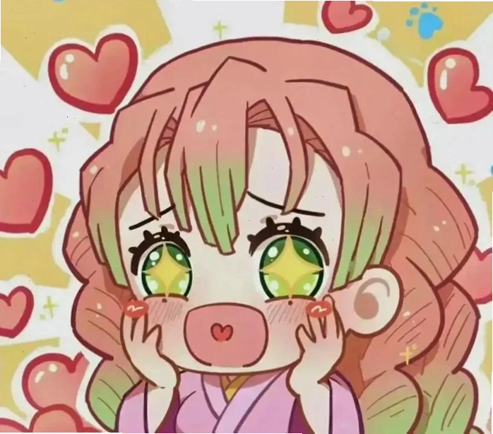 Mitsuri Kanroji Chibi đáng yêu làm hình nền