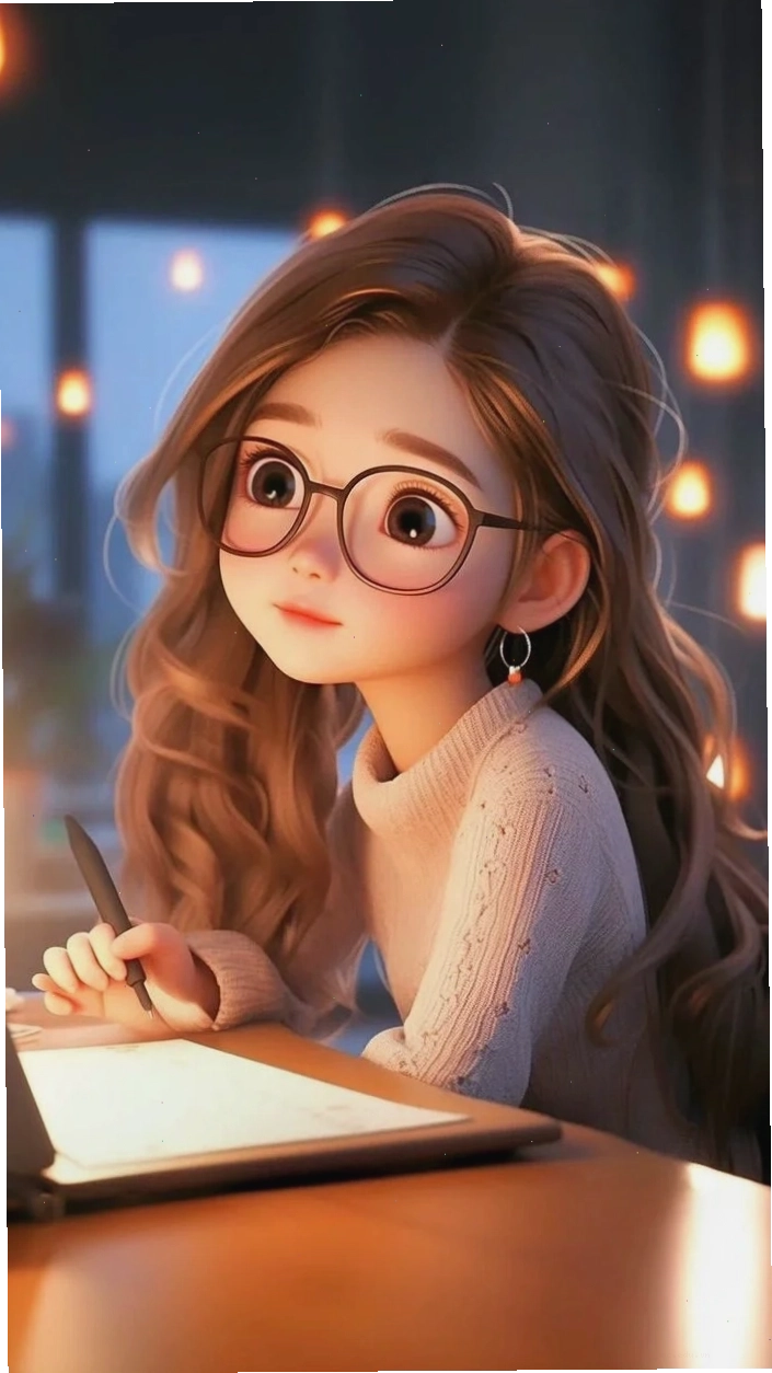 Nét vẽ cô giáo chibi dễ thương