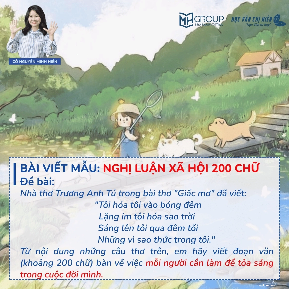 Nghị luận xã hội bàn về việc mỗi người cần làm để tỏa sáng trong cuộc đời