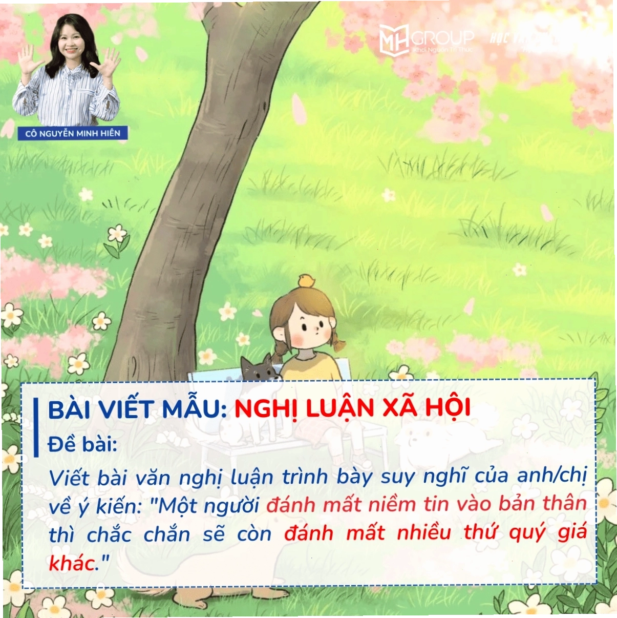 Nghị luận xã hội suy nghĩ về ý kiến mất niềm tin vào bản thân