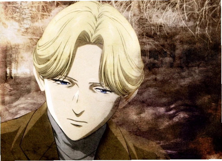 Nhân vật anime nam với biểu cảm mạnh mẽ, sẵn sàng đối mặt thử thách