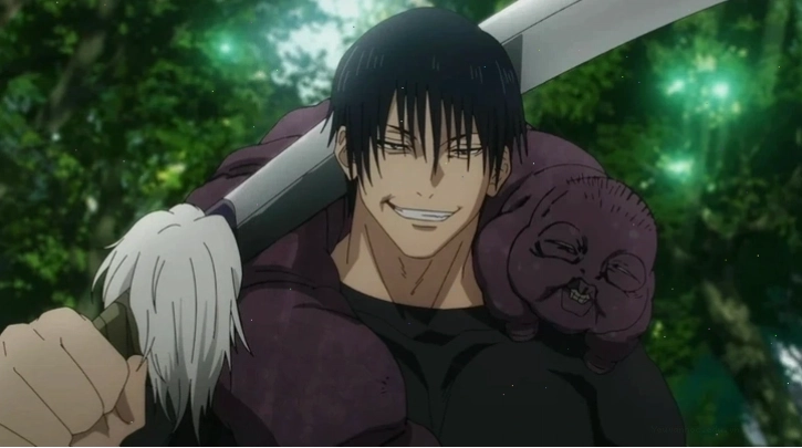 Nhân vật anime nam với mái tóc đỏ rực và ánh mắt sắc bén