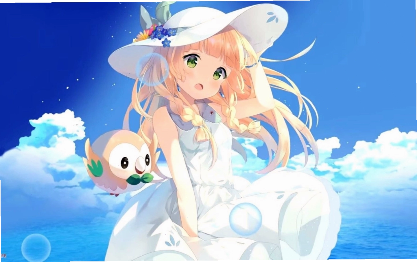 Nhân vật anime nữ dễ thương với trang phục màu pastel