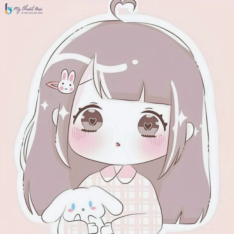 Nhân vật Chibi nữ mặc trang phục mùa đông ấm áp