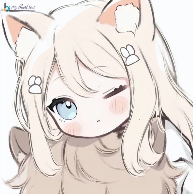 Nhân vật Chibi nữ trong trang phục học sinh phong cách anime