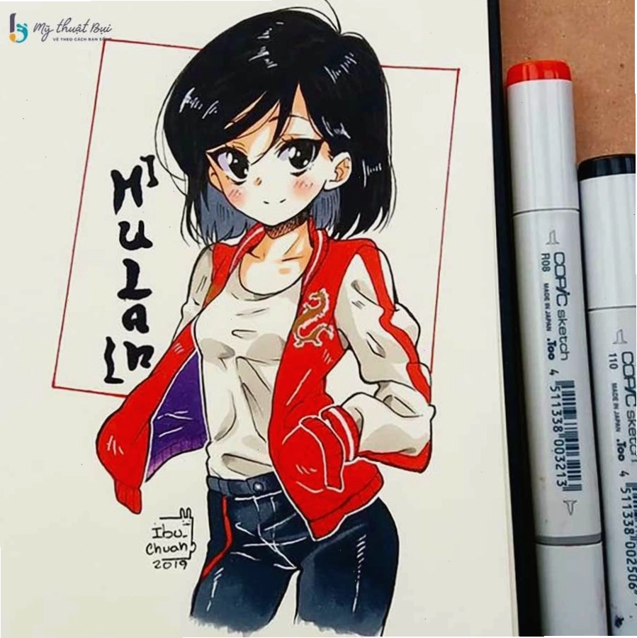 Nhiều ảnh anime chưa tô màu được sắp xếp