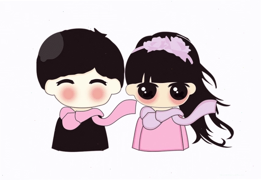 Nhiều hình chibi cặp đôi siêu đáng yêu với biểu cảm đa dạng