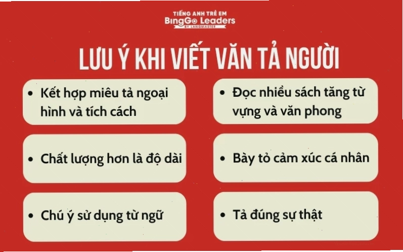 Những lưu ý quan trọng khi làm bài tập làm văn lớp 5 tả người