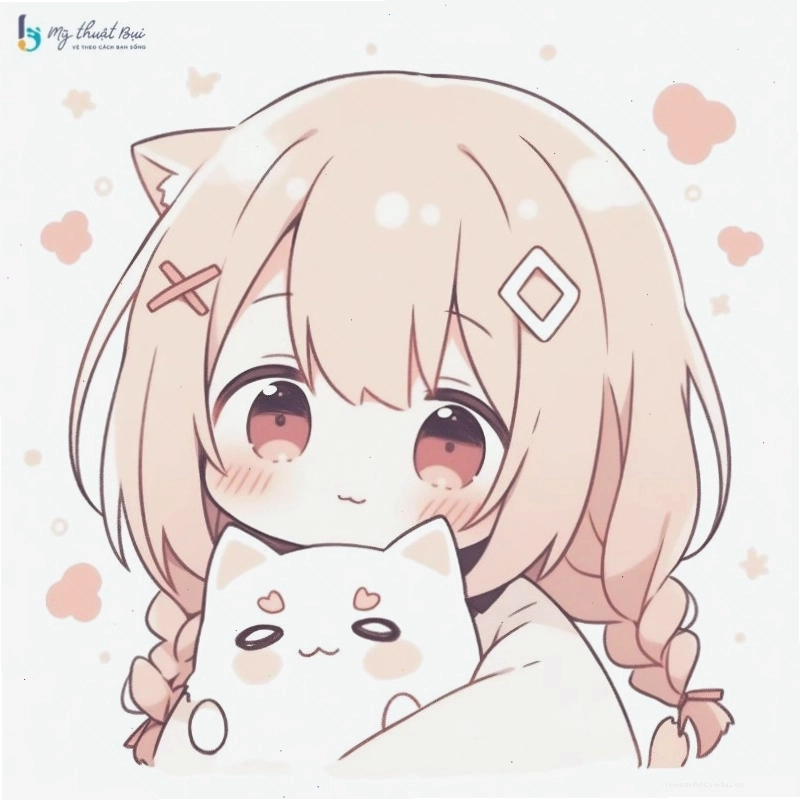 Phác thảo các bước vẽ chibi cơ bản, bao gồm đầu, thân, tay và chân