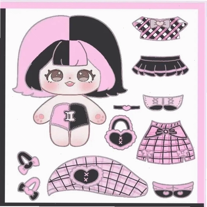 Phác thảo dáng người búp bê giấy chibi cơ bản
