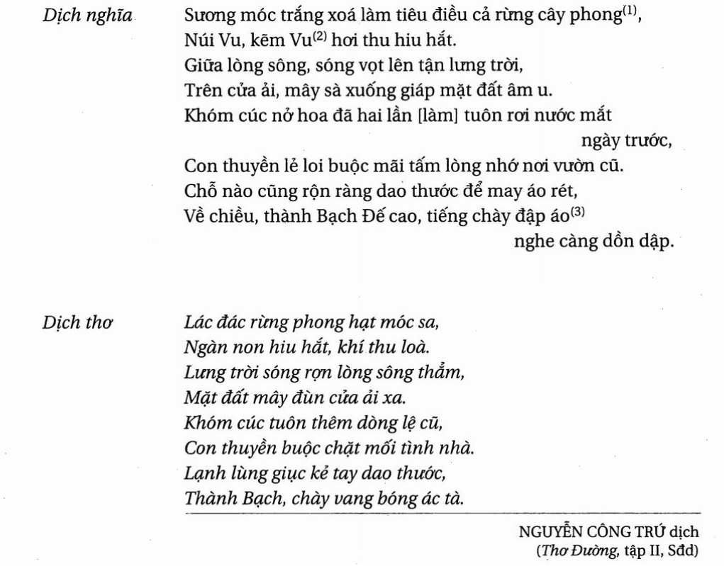 Phân tích bài thơ Thu hứng Ngữ văn 10 với các hình ảnh gợi tả thiên nhiên mùa thu