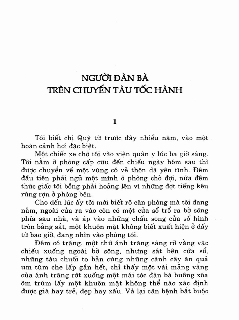 Phân tích chiều sâu tác phẩm người đàn bà trên chuyến tàu tốc hành