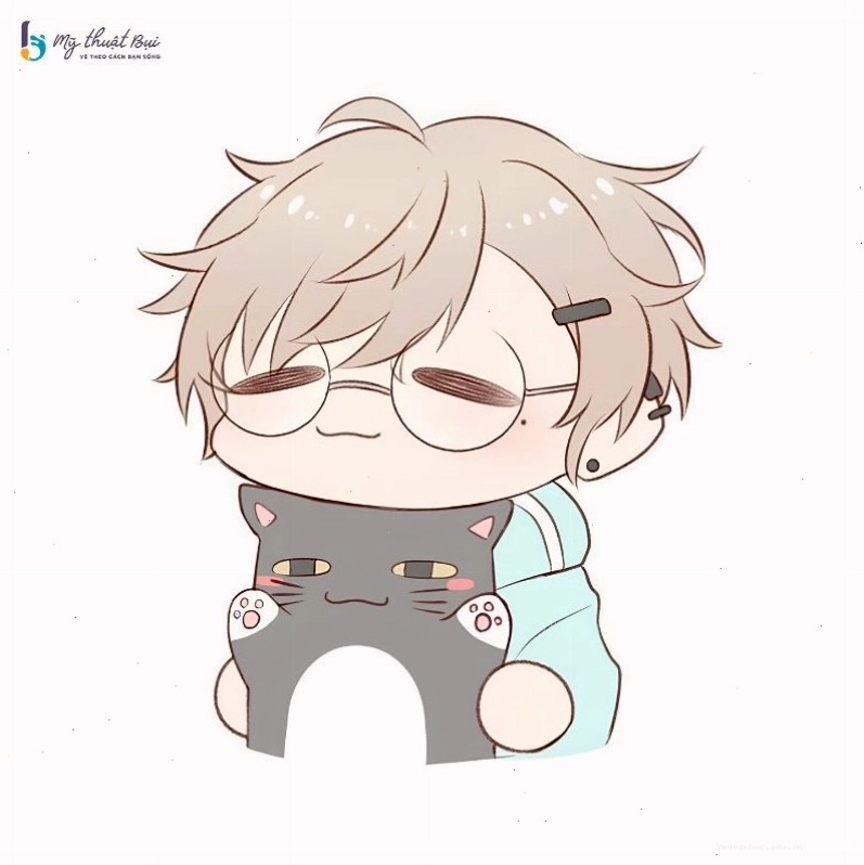 Phối màu tươi sáng cho nhân vật chibi nam dễ thương