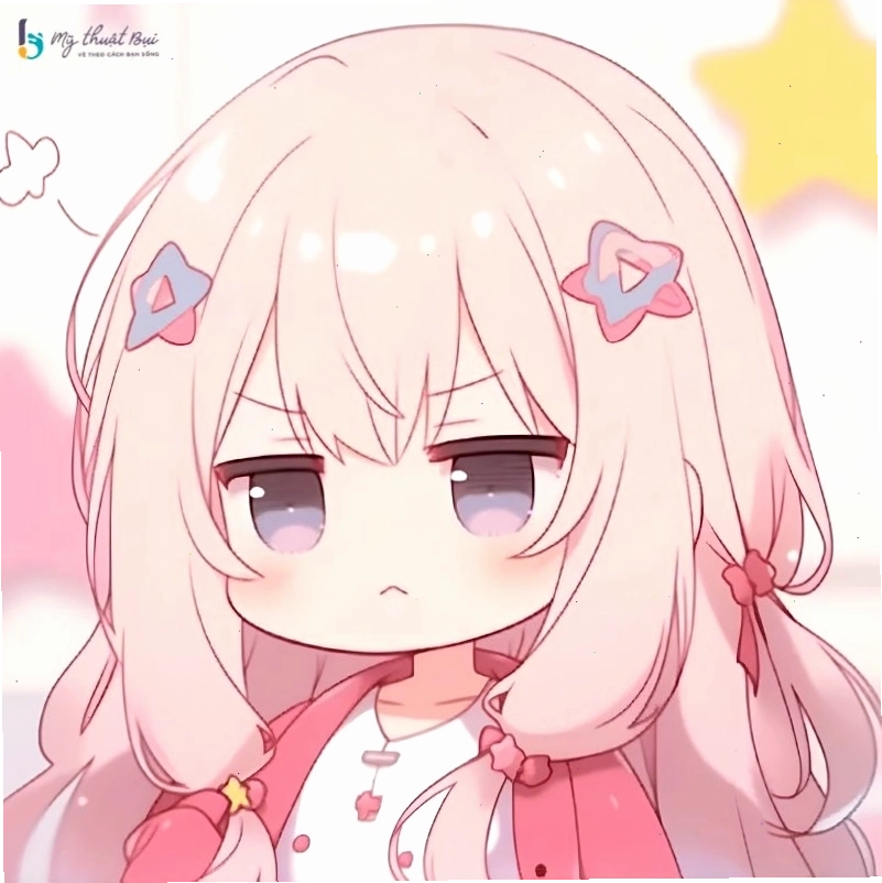 Quá trình phác thảo và tô màu cho ảnh chibi nữ cute