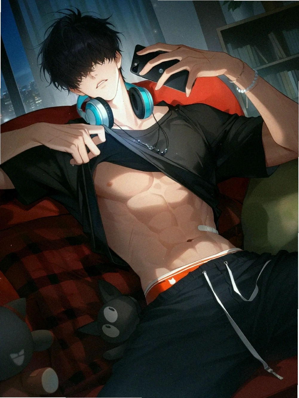 Quá trình vẽ chi tiết cơ bụng 6 múi cho nhân vật anime
