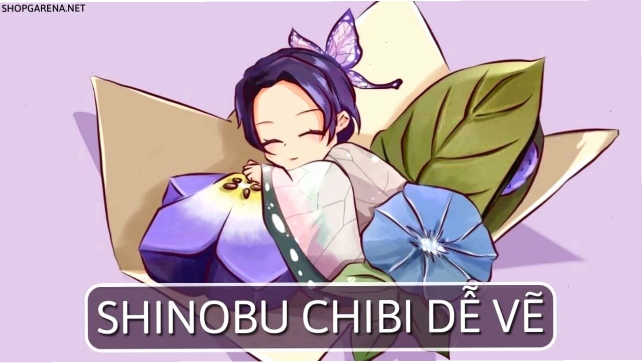 Shinobu Chibi Dễ Vẽ - minh họa hình ảnh nhân vật đáng yêu