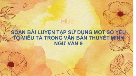 Soạn bài lớp 9: Sử dụng yếu tố miêu tả trong văn bản thuyết minh