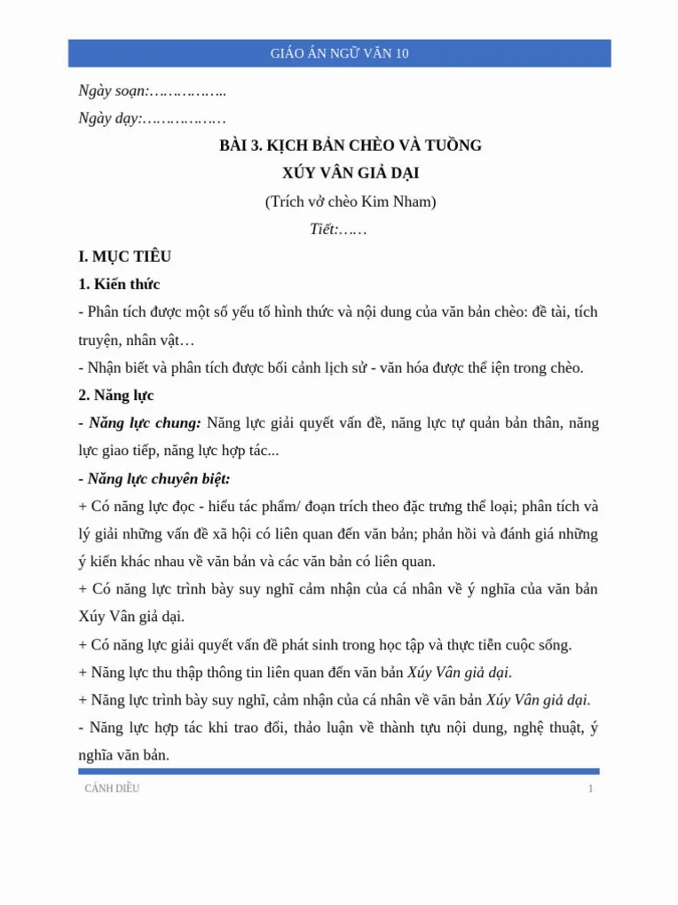 Soạn bài Xúy Vân giả dại Ngữ văn 10 cánh diều chi tiết