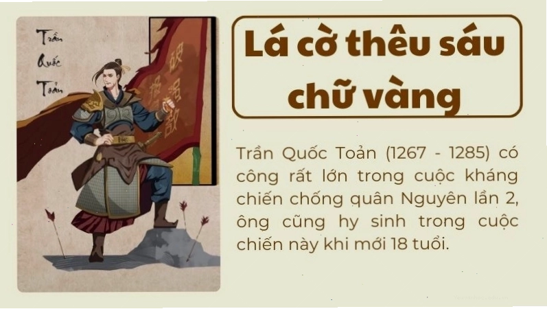 soạn văn lá cờ thêu sáu chữ vàng
