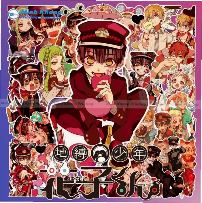 Sticker anime nhân vật nữ với nét vẽ mềm mại