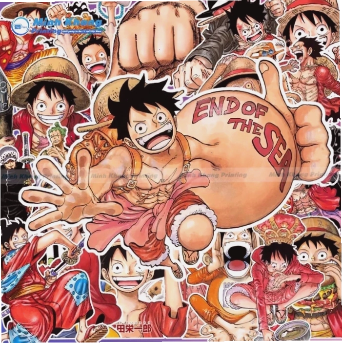 Sticker anime theo phong cách tối giản, hiện đại