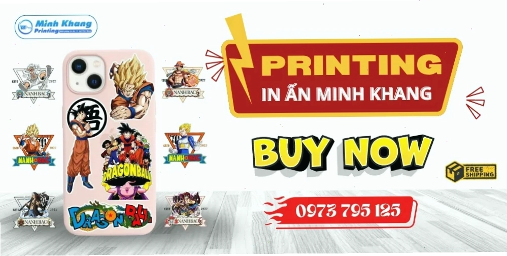 Sticker anime trang trí bình nước, thể hiện phong cách năng động
