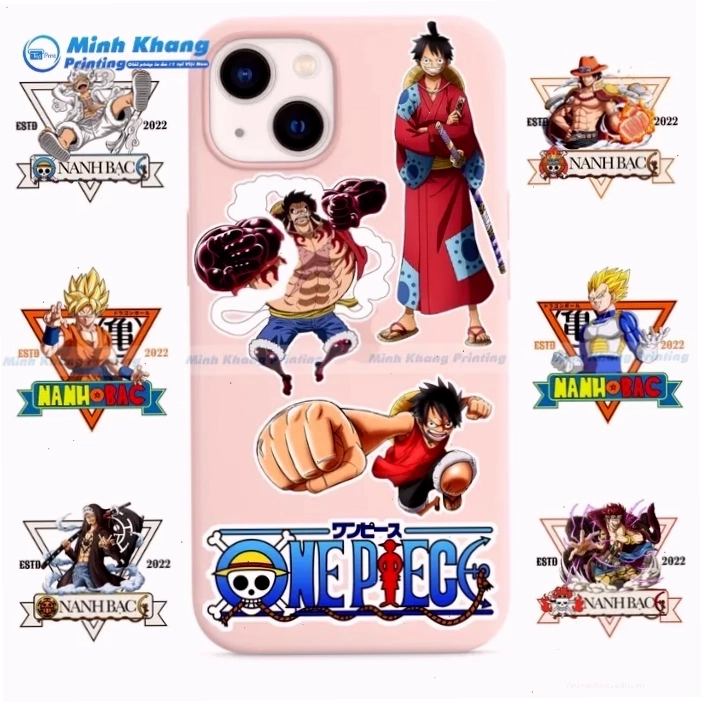 Sticker anime với các nhân vật hành động mạnh mẽ