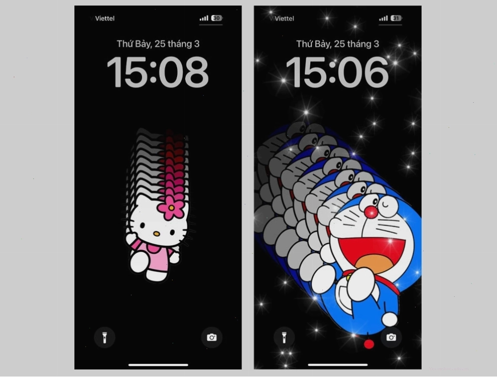 Sticker hiệu ứng bật tắt phát sáng độc đáo