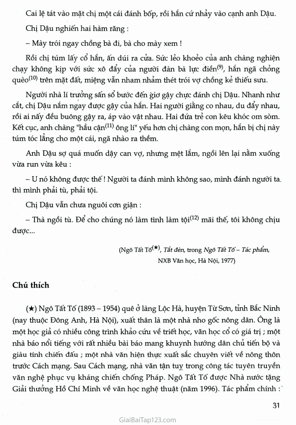 Sự tức giận của chị Dậu trước cảnh bất công