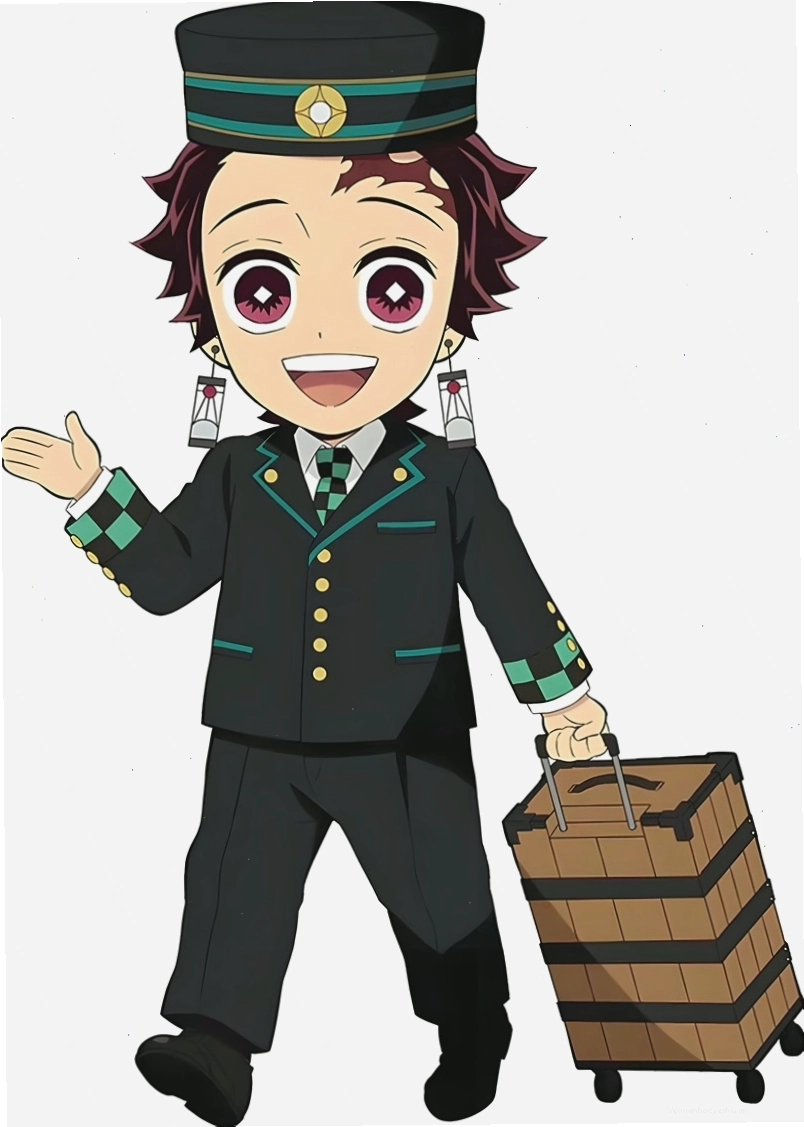 Tanjiro Chibi phiên bản siêu cute với biểu cảm tinh nghịch