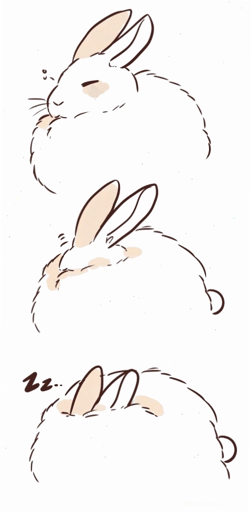 Thỏ chibi với phụ kiện nơ đáng yêu