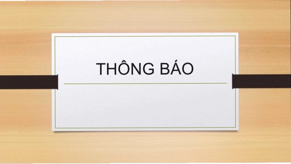 Thông báo lịch thi