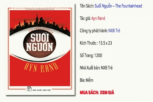 Thông tin bìa cuốn sách Suối Nguồn