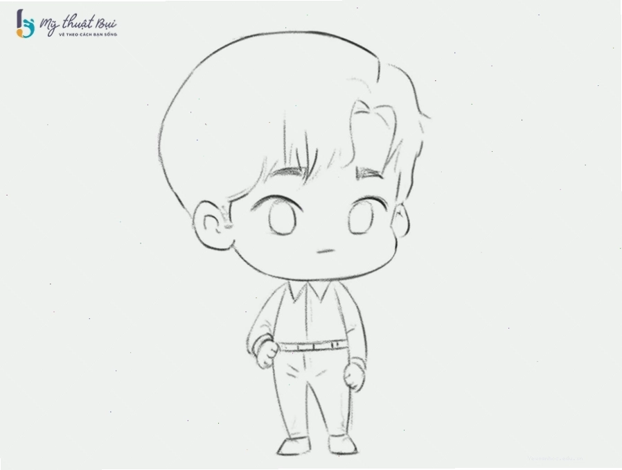 Tô màu cơ bản cho nhân vật chibi nam